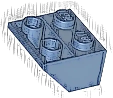 Slope, Inverted 45 2 x 2 with Flat Bottom Pin