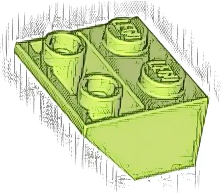 Slope, Inverted 45 2 x 2 with Flat Bottom Pin
