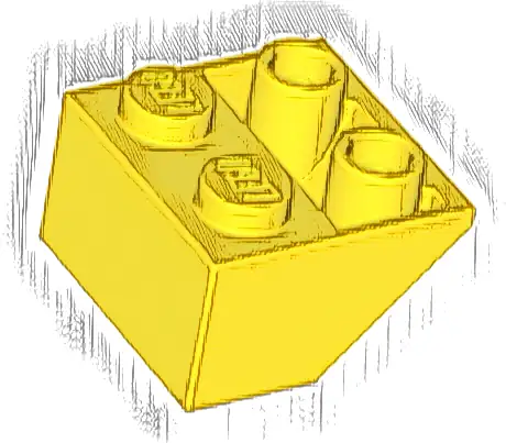 Slope, Inverted 45 2 x 2 with Flat Bottom Pin