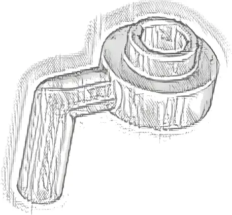 Plate, Round 1 x 1 Open Stud with Bar Arm Down