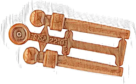 Minifigure, Utensil Wand, 2 on Sprue