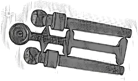 Minifigure, Utensil Wand, 2 on Sprue