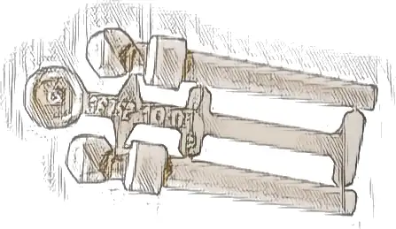 Minifigure, Utensil Wand, 2 on Sprue