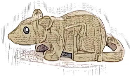 Rat / Mouse with Black Eyes Pattern