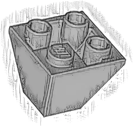 Slope, Inverted 45 2 x 2 Double Convex