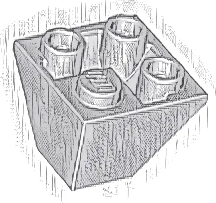 Slope, Inverted 45 2 x 2 Double Convex