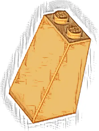 Slope 75 2 x 2 x 3 - Solid Studs