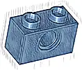 Część LEGO® 3700 Technic, klocek 1 x 2 z otworem
