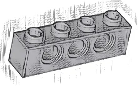 Technic, Brick 1 x 4 with Holes