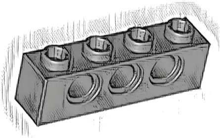 Technic, Brick 1 x 4 with Holes
