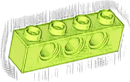Technic, Brick 1 x 4 with Holes