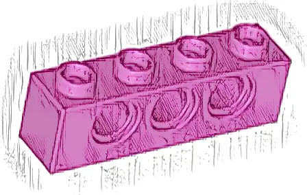 Technic, Brick 1 x 4 with Holes