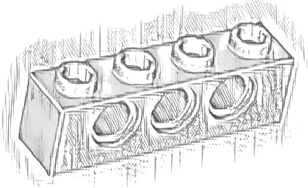 Technic, Brick 1 x 4 with Holes
