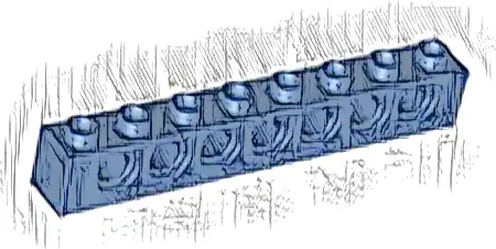 Technic, Brick 1 x 8 with Holes