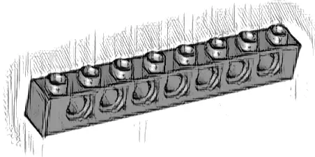 Technic, Brick 1 x 8 with Holes