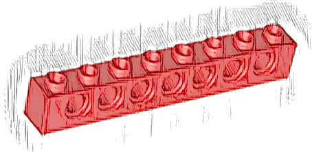 Technic, Brick 1 x 8 with Holes