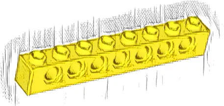 Technic, Brick 1 x 8 with Holes