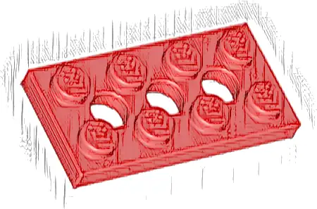 Technic, Plate 2 x 4 with 3 Holes