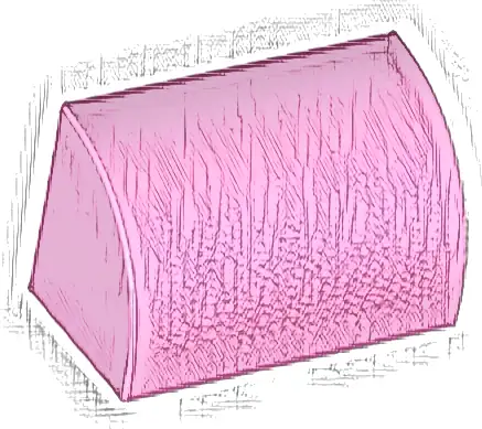Slope, Curved 1 x 2 with Bottom Stud Holder