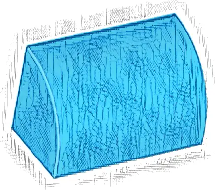 Slope, Curved 1 x 2 with Bottom Stud Holder