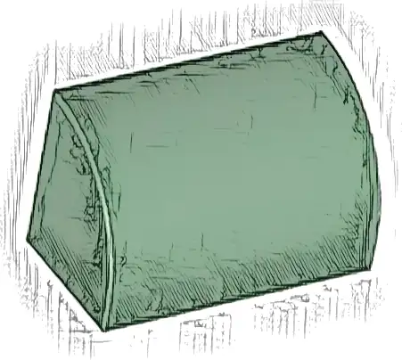 Slope, Curved 1 x 2 with Bottom Stud Holder