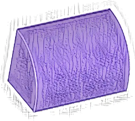 Slope, Curved 1 x 2 with Bottom Stud Holder