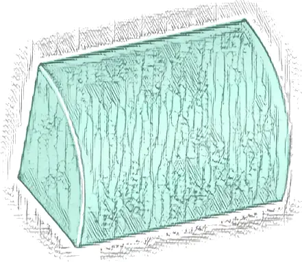 Slope, Curved 1 x 2 with Bottom Stud Holder