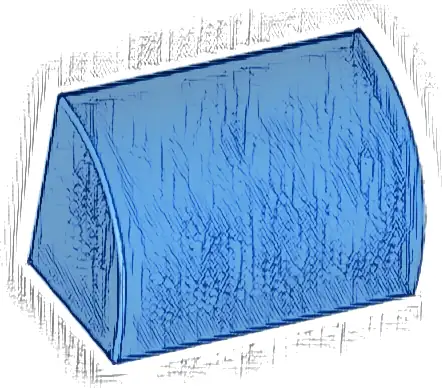 Slope, Curved 1 x 2 with Bottom Stud Holder