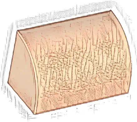 Slope, Curved 1 x 2 with Bottom Stud Holder