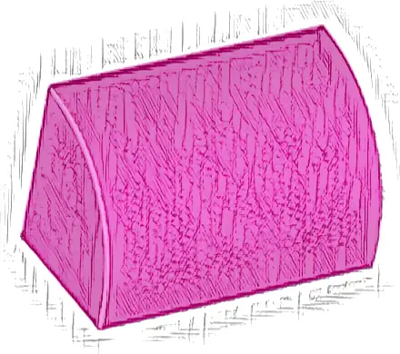 Slope, Curved 1 x 2 with Bottom Stud Holder