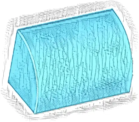 Slope, Curved 1 x 2 with Bottom Stud Holder