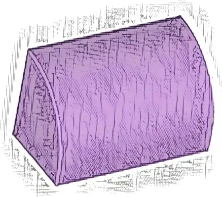 Slope, Curved 1 x 2 with Bottom Stud Holder