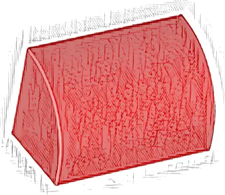 Slope, Curved 1 x 2 with Bottom Stud Holder