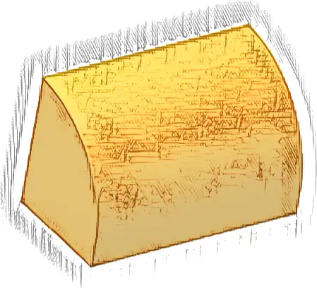 Slope, Curved 1 x 2 with Bottom Stud Holder