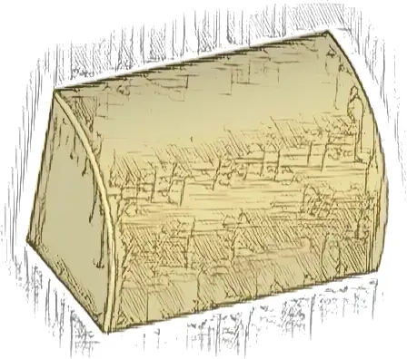 Slope, Curved 1 x 2 with Bottom Stud Holder