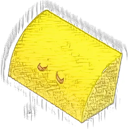 Slope, Curved 1 x 2 with 2 Medium Nougat Curved Lines Pattern (Super Mario Kamek / Toady Nostrils)