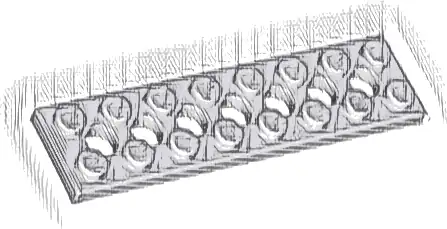 Technic, Plate 2 x 8 with 7 Holes