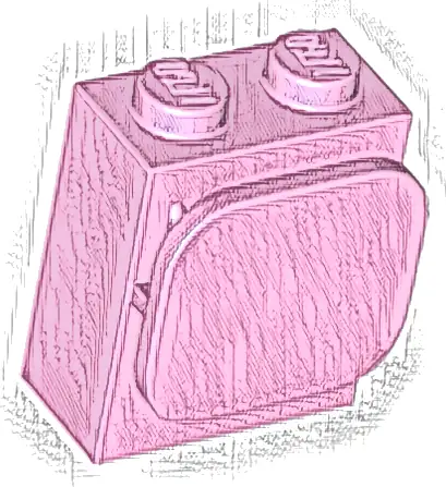 Brick, Modified 1 x 2 x 2 with Paper / Photo Holder