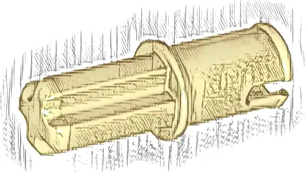 Technic, Axle  1L with Pin without Friction Ridges