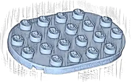 Plate, Round 4 x 6 Oval