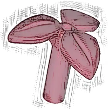 Plant Stem with Bar, 3 Leaves, and Small Pin Hole