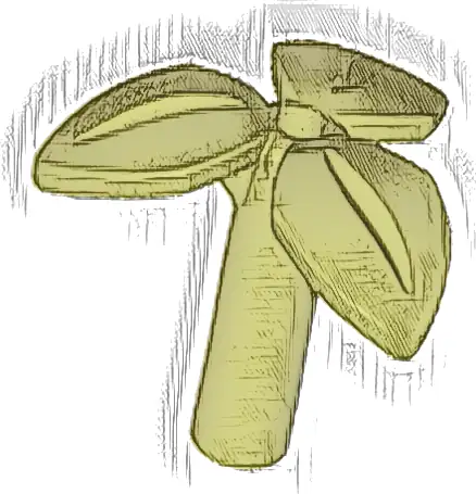 Plant Stem with Bar, 3 Leaves, and Small Pin Hole