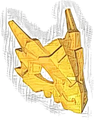 Dragon Head (Ninjago) Jaw Upper with Horns and Large Eye Openings