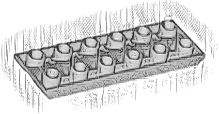 Technic, Gear Rack 2 x 6 Inverted (for Worm Screw 6L)