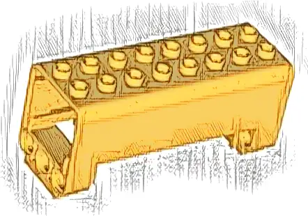 Crane Section 3 x 8 x 3 with 6 Pin Holes