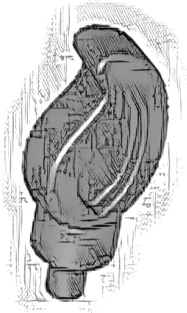 Wave Rounded Straight Single with Small Pin End (Candle Flame)