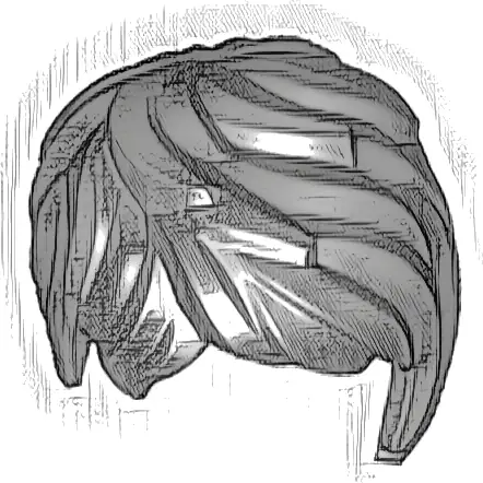 Minifigure, Hair Female Short Tousled with Side Part