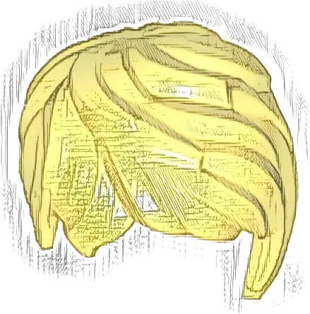 Minifigure, Hair Female Short Tousled with Side Part