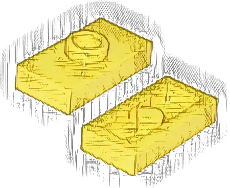 Plate, Modified 1 x 2 with 1 Stud without Groove (Jumper)