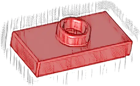 Plate, Modified 1 x 2 with 1 Stud with Groove (Jumper)